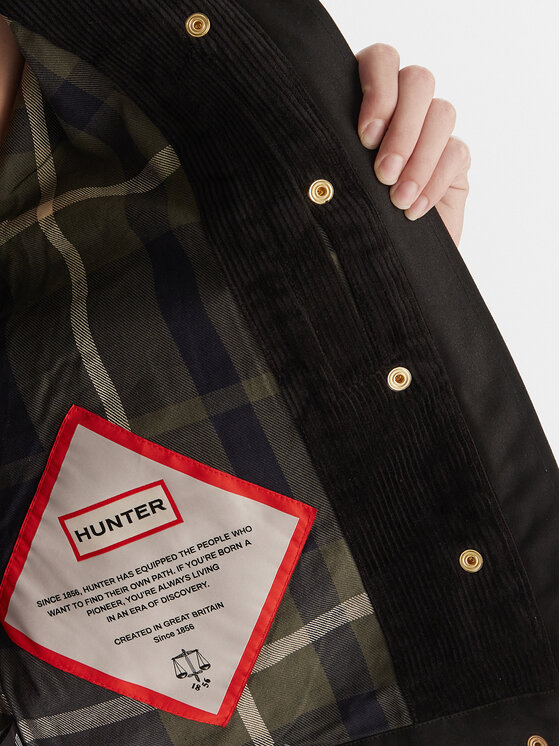 Hunter Hunter Μπουφάν μεταβατικό Leith HARW0065251 Μαύρο Oversize