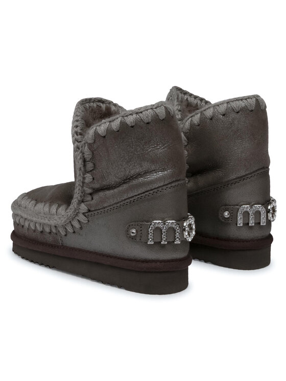 Mou Mou Čizme za snijeg Eskimo 18 With Rhinestones Logo Srebrna