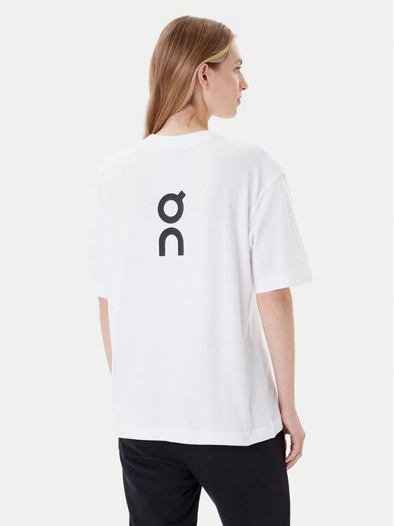 On On T-shirt Club-T 1WE1006 Bijela Relaxed Fit