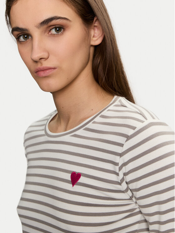 Kaffe Kaffe Bluzka Liddy 10502821 Szary Regular Fit