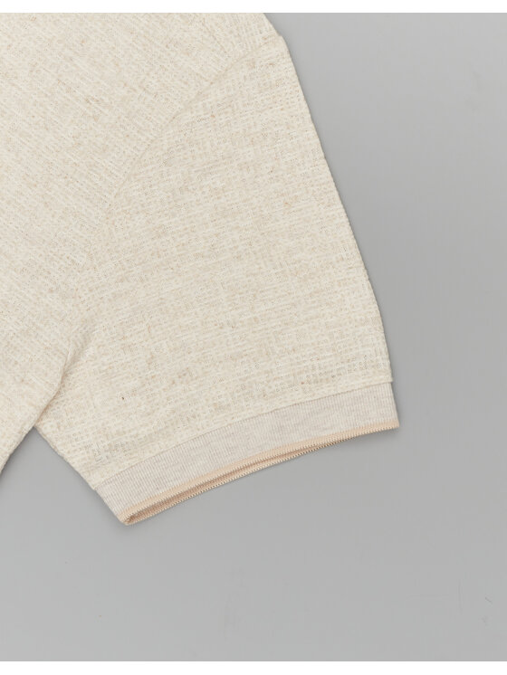 Borgio Borgio Polo leini_bz Beżowy Classic Fit