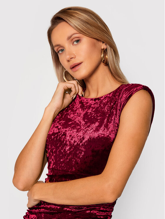 Guess Guess Rochie cocktail Charlie W1BK19 KATV1 Vișiniu Slim Fit