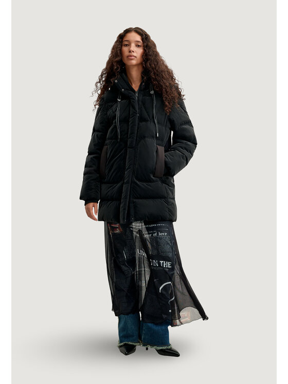 Desigual Desigual Μπουφάν πουπουλένιο COAT_PRISCILLA Μαύρο Modern Fit
