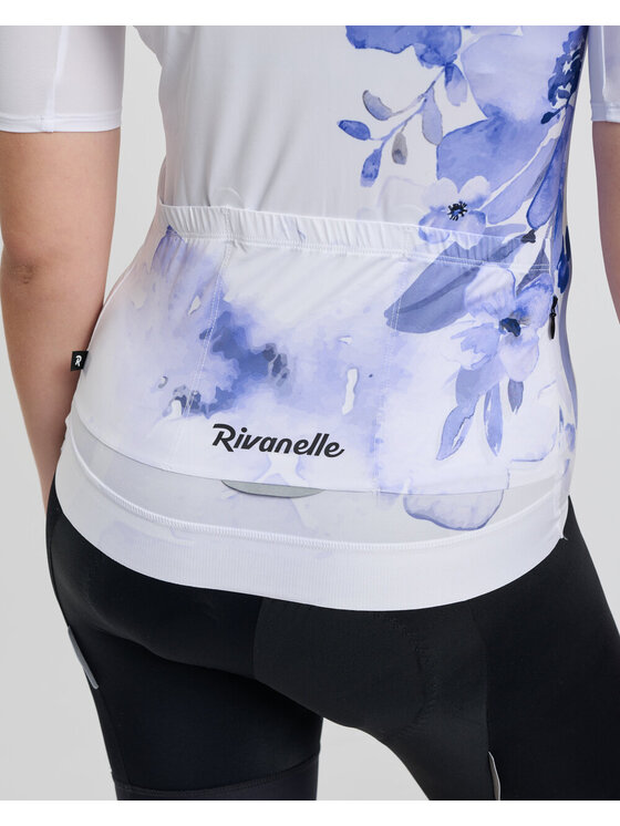 Rivanelle Rivanelle Koszulka rowerowa FLOWERY ELITE Biały Narrow Fit