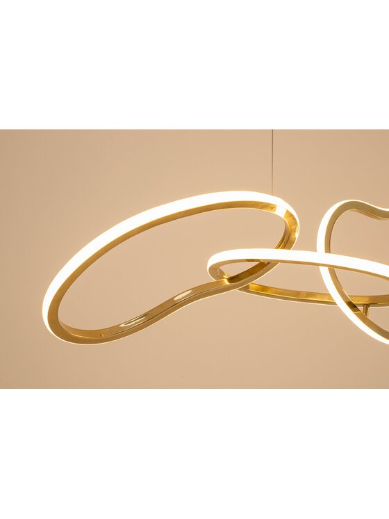 MIAhome MIAhome Lampa wisząca JAZZ 5 złota 120 cm Złoty