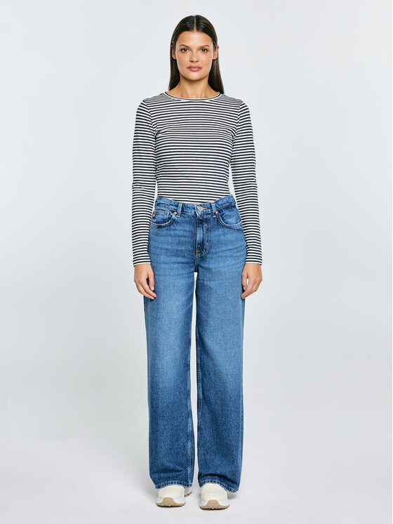 BIG STAR BIG STAR Longsleeve VENSA Granatowy Basic Fit