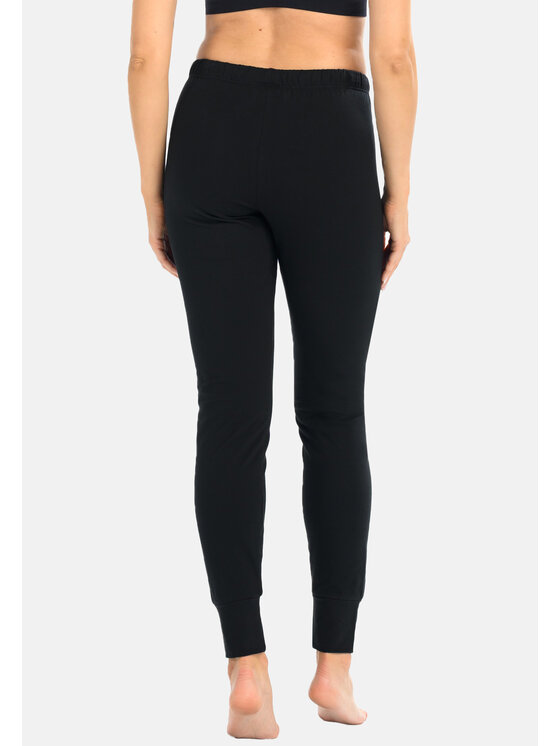 Teyli Teyli Półśpiochy Klasyczne damskie spodnie dresowe Ava Czarny Skinny Fit