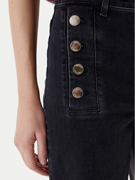 ViCOLO ViCOLO Jeans DF5078 Nero Wide Leg
