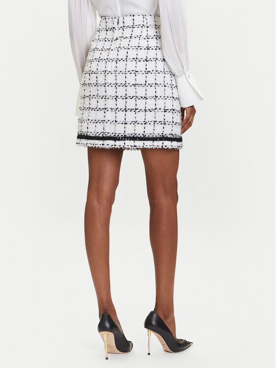 KARL LAGERFELD KARL LAGERFELD Spódnica mini A3W12019 Écru Regular Fit