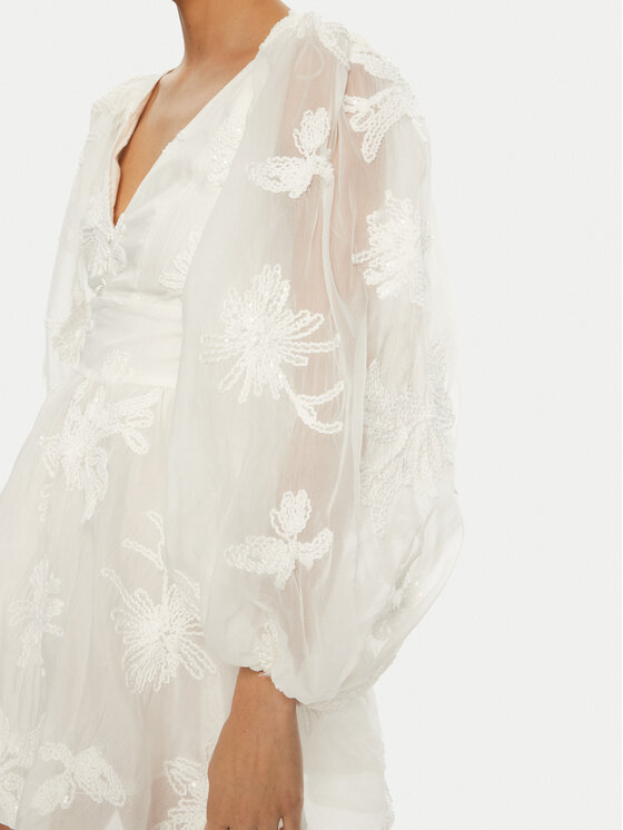 BARDOT BARDOT Coctailkleid 58475DB5 Écru Regular Fit