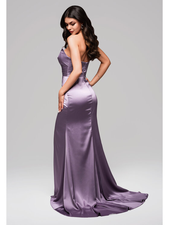 Ombre Ombre Sukienka wieczorowa LA-OM-DLR140 Fioletowy Regular Fit