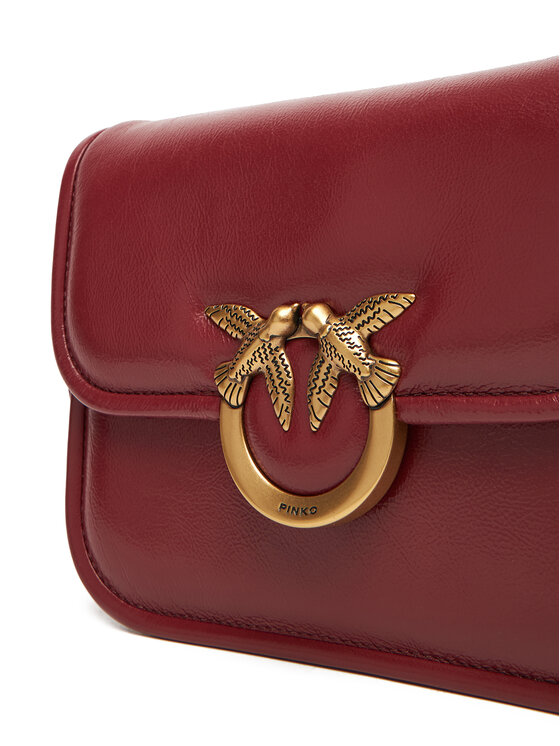 PINKO PINKO Kabelka Love Box Bag Fl Mini PE 25 PLTT 104297 A26J Bordová