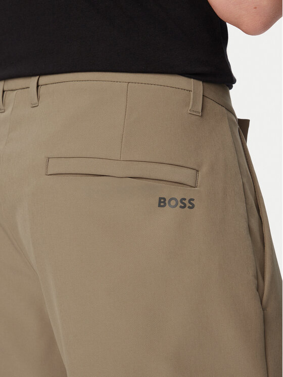 BOSS BOSS Auduma šorti S Commuter 10.5 Inch 50540337 Gaiši zaļa Slim Fit