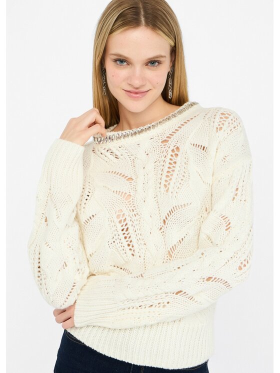 Liu Jo Liu Jo Maglione MF5452MA37R10701 Bianco Regular Fit