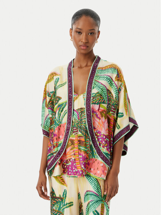 LOLA CASADEMUNT LOLA CASADEMUNT Kimono LS2602007 Spalvota Regular Fit