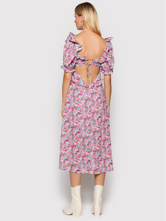For Love & Lemons For Love & Lemons Letné šaty Katarina CD2378 Ružová Regular Fit