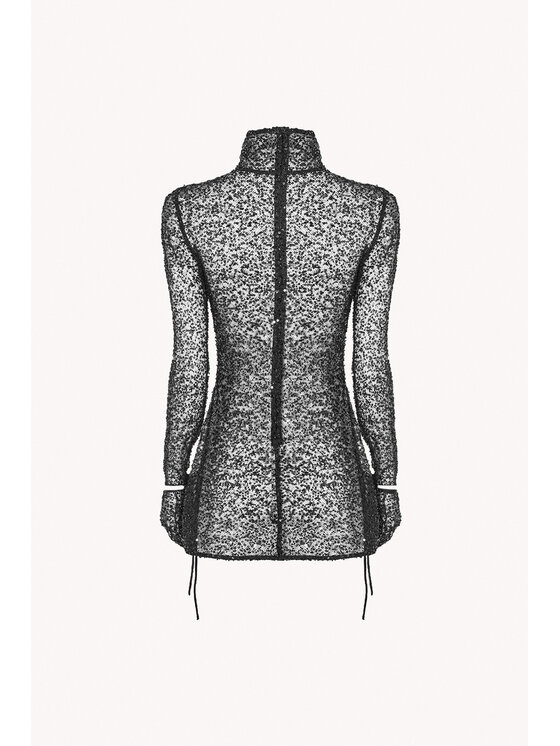 Epuzer Epuzer Sukienka wieczorowa Beaded mesh dress Czarny Standard Fit