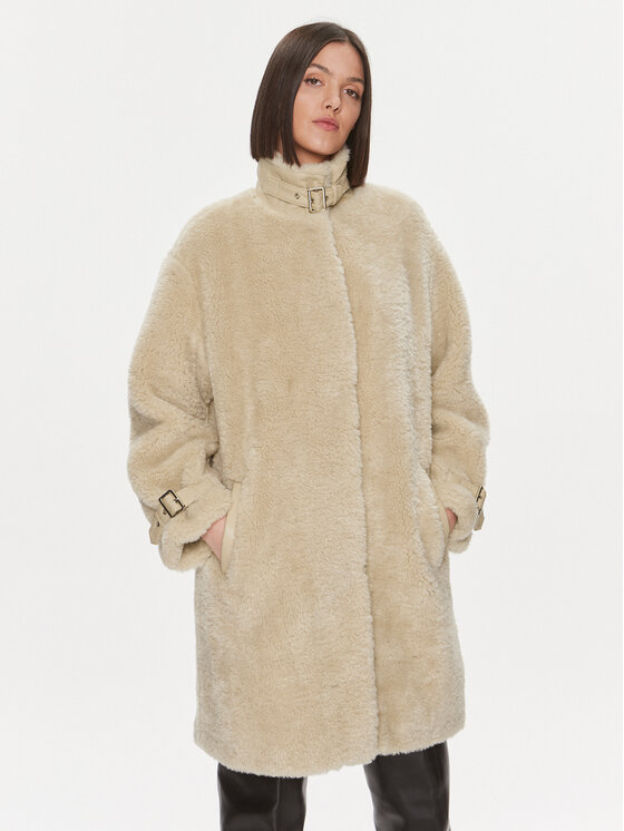 Liu Jo Kožušina MF3176 ES002 Béžová Relaxed Fit