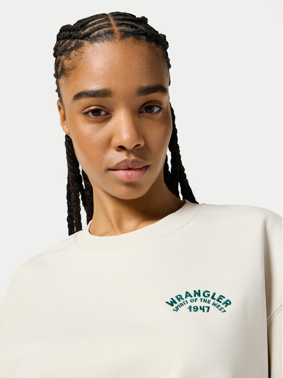 Wrangler Wrangler Majica dugih rukava 112356457 Écru Oversize