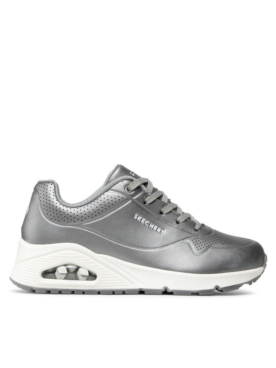 Skechers Sneakersy Rose Bold 73691/GUN Strieborná