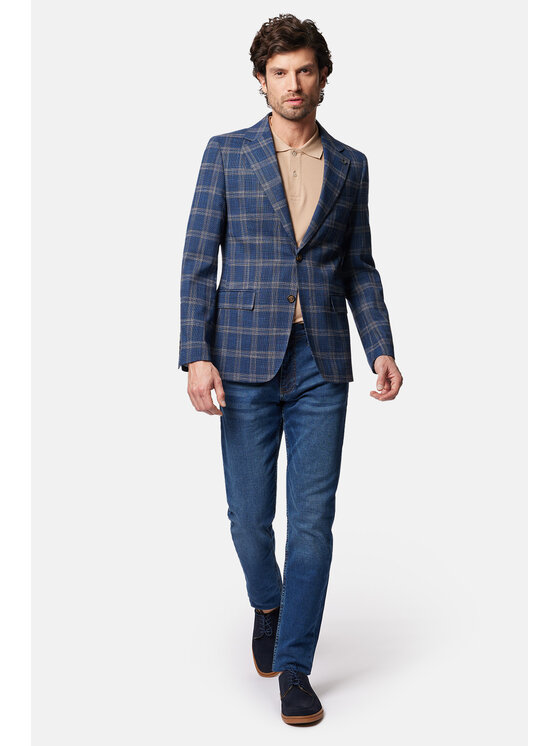 Lancerto Lancerto Marynarka Amarillo MA131124000005 Granatowy Slim Fit