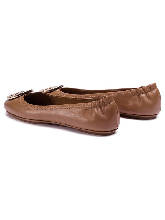 Tory Burch Tory Burch Balerina Minnie Travel Ballet With Metal Logo 50393 Barna