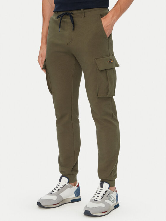 Aeronautica Militare Aeronautica Militare Spordidressid 262TF0126UF00662 Khakivärviline Regular Fit
