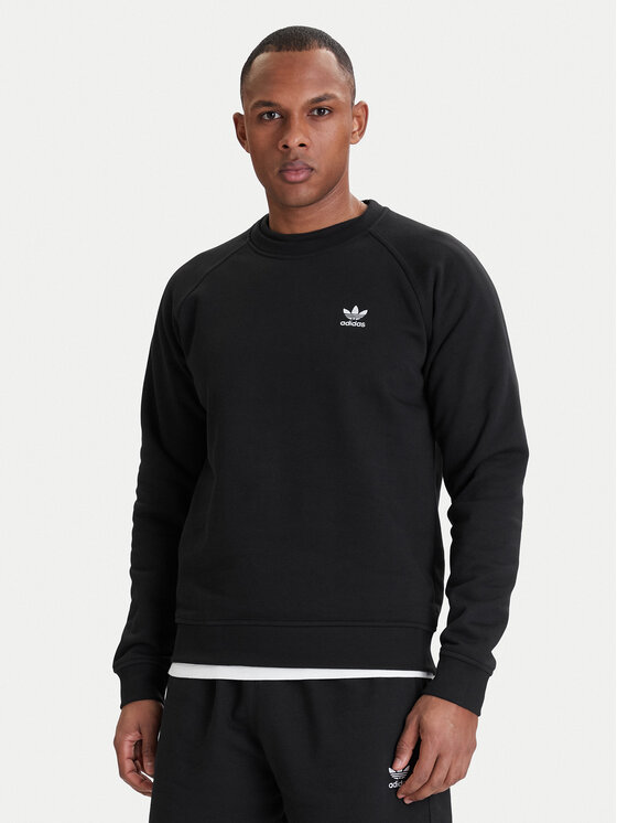 adidas Суитшърт Trefoil Essentials IY4932 Черен Regular Fit