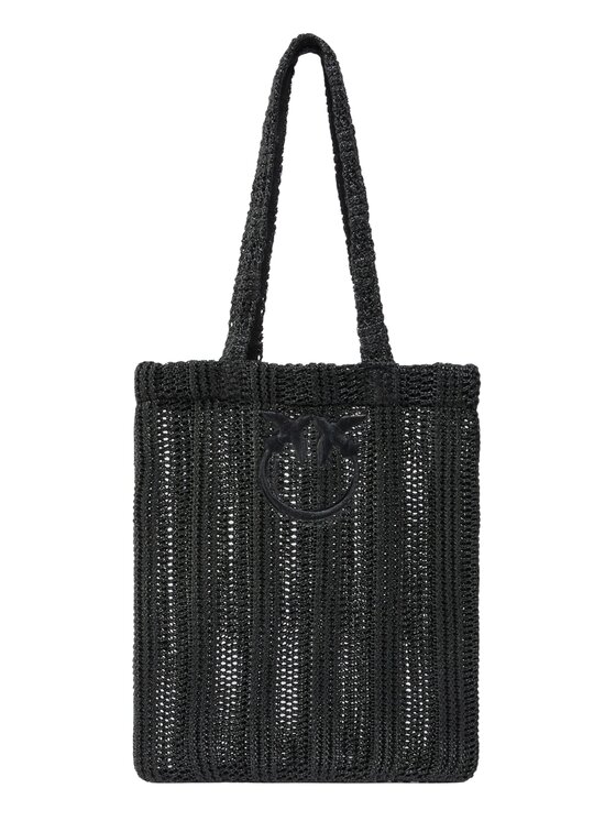 PINKO PINKO Borsa Easy tote bag rafia Nero
