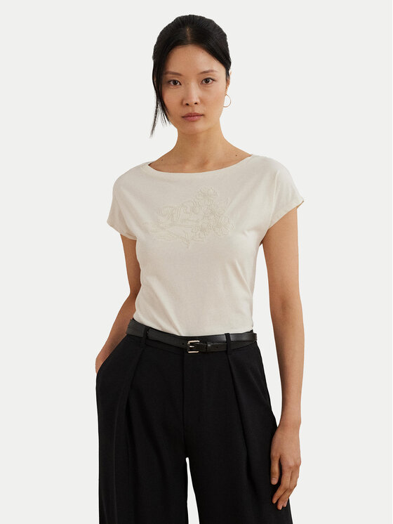 LAUREN RALPH LAUREN LAUREN RALPH LAUREN Póló 200963933001 Ekru Relaxed Fit