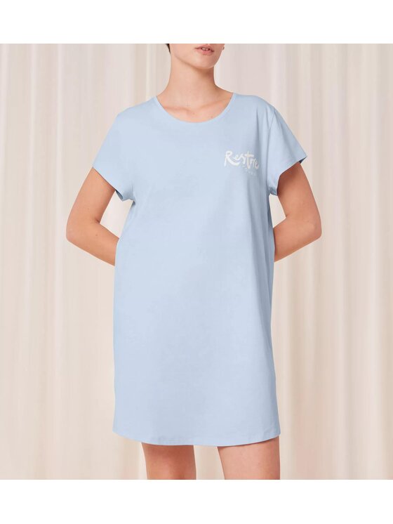 Triumph Triumph Koszula nocna Nightdresses NDK 02 X Niebieski Relaxed Fit