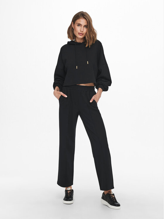 ONLY ONLY Spodnie materiałowe 15235076 Czarny Loose Fit