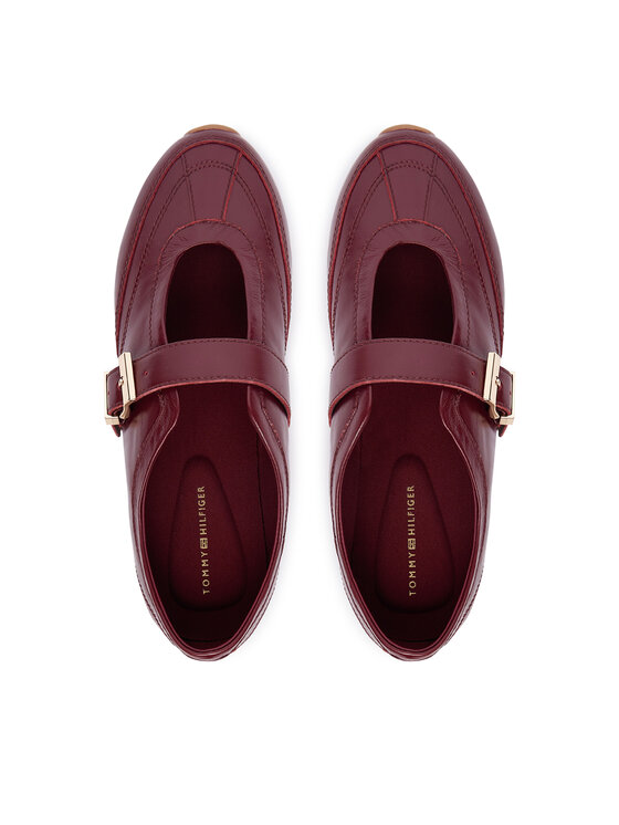 Tommy Hilfiger Tommy Hilfiger Balerinke Bella Ballet Mary Jane FW0FW09416 Tamnocrvena