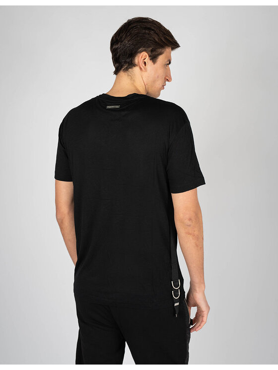 Les Hommes Les Hommes T-Shirt LKT144 740U | Relaxed Fit Lyocell T-Shirt Μαύρο Regular Fit