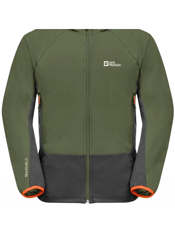Jack Wolfskin Jack Wolfskin Kurtka przejściowa Eagle Peak II Jkt M Zielony Regular Fit