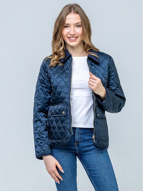Perso Perso Kurtka przejściowa BLE268015F Granatowy Regular Fit