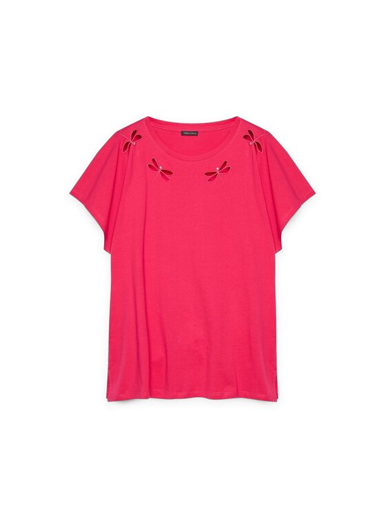Fiorella Rubino Fiorella Rubino T-Shirt G00CL008720N019 Czerwony Regular Fit