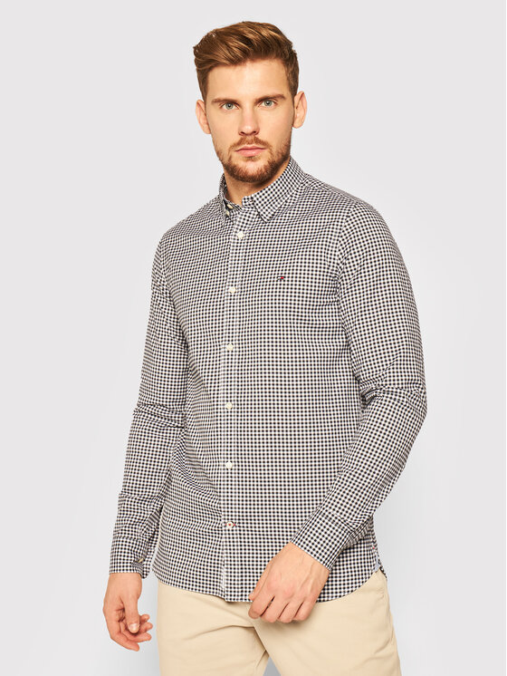Tommy Hilfiger Camicia Peached MW0MW14996 Blu scuro Slim Fit • Modivo.it