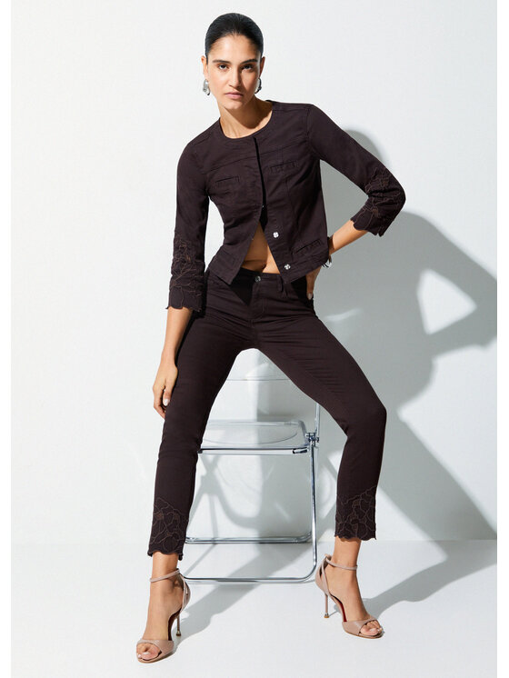 Liu Jo Liu Jo Pantaloni di tessuto WA6260T367AP9688 Viola Slim Fit