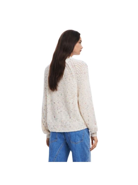 Desigual Desigual Sweter JERS_DERBY Biały Regular Fit