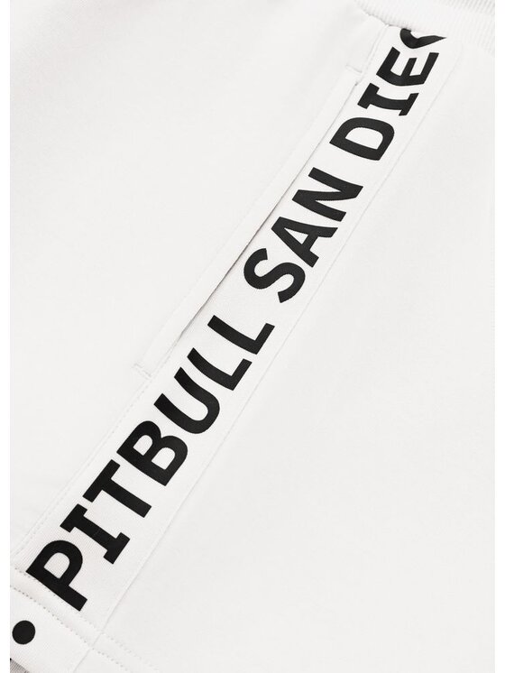 PITBULL PITBULL Szorty sportowe TAPE EXPLORY Biały Regular Fit
