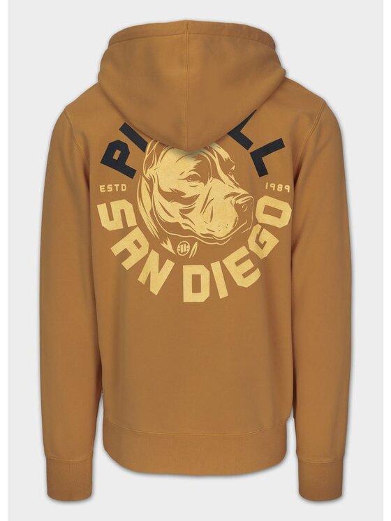 PITBULL PITBULL Bluza Washed DOG SD Żółty Regular Fit