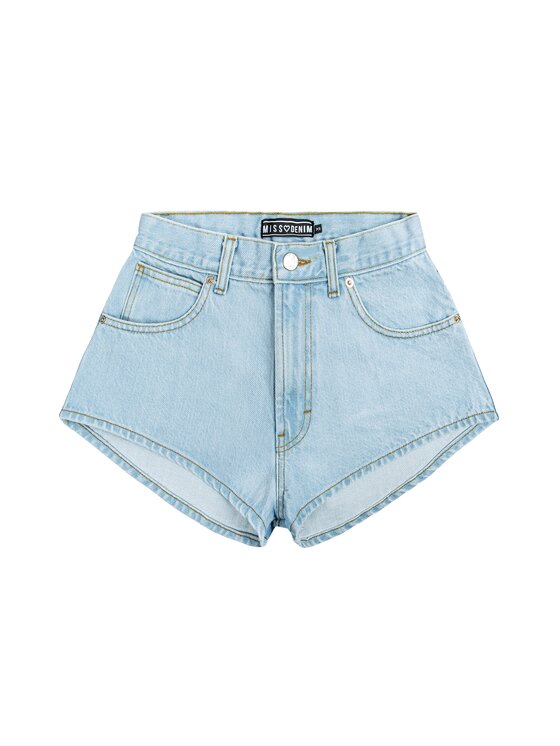 MissDenim MissDenim Szorty jeansowe High Waist Niebieski Regular Fit