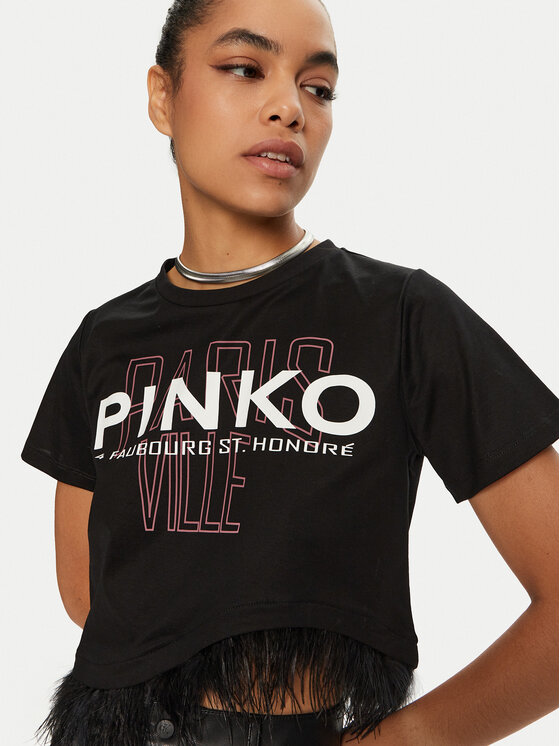PINKO PINKO T-särk Martignano 103130 A1LV Must Regular Fit