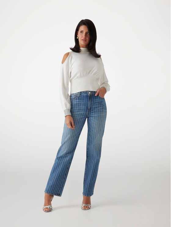 Guess Guess Sweter 170569 Biały Classic Fit