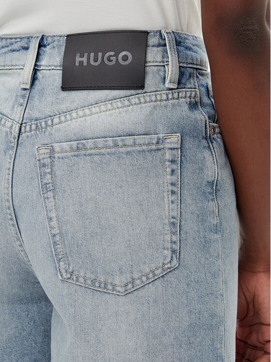 HUGO HUGO Pantaloni scurți de blugi Gelita 50538863 Albastru Relaxed Fit