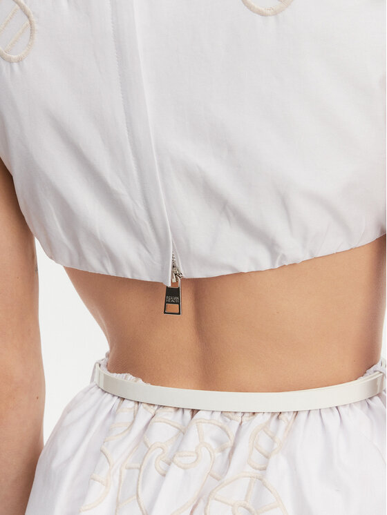 Silvian Heach Silvian Heach Každodenné šaty GPP25342VE Biela Regular Fit