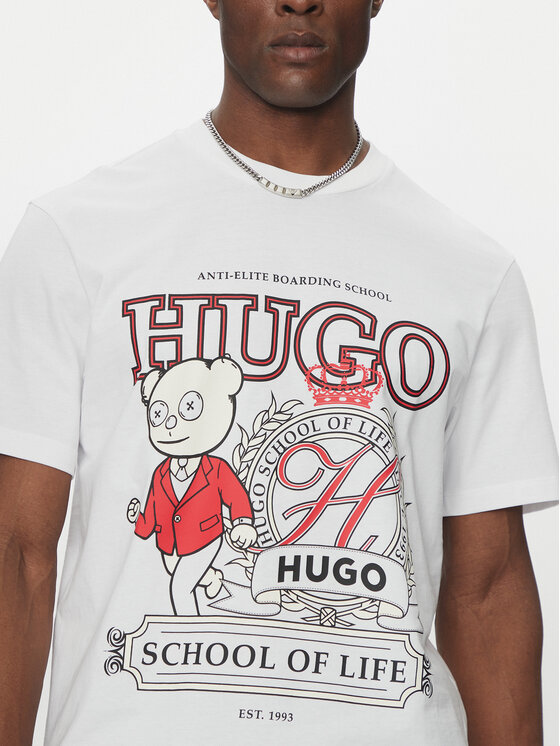 HUGO HUGO T-Shirt 50538254 Biały Relaxed Fit