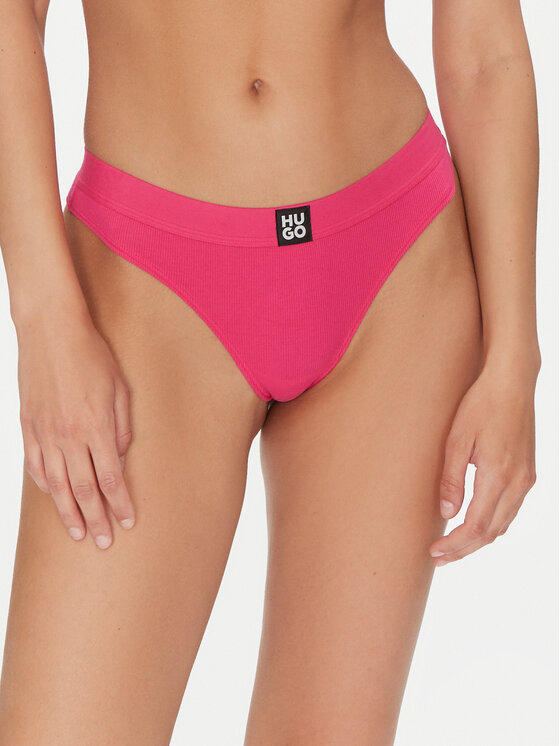 HUGO HUGO Kalhotky string Thong Rib 50496809 Růžová