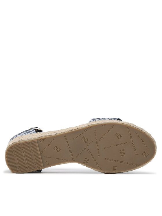 Tommy Hilfiger Tommy Hilfiger Espadrile Rope Wedge Sandal Denim T3A7-32776-0048 S Albastru celest